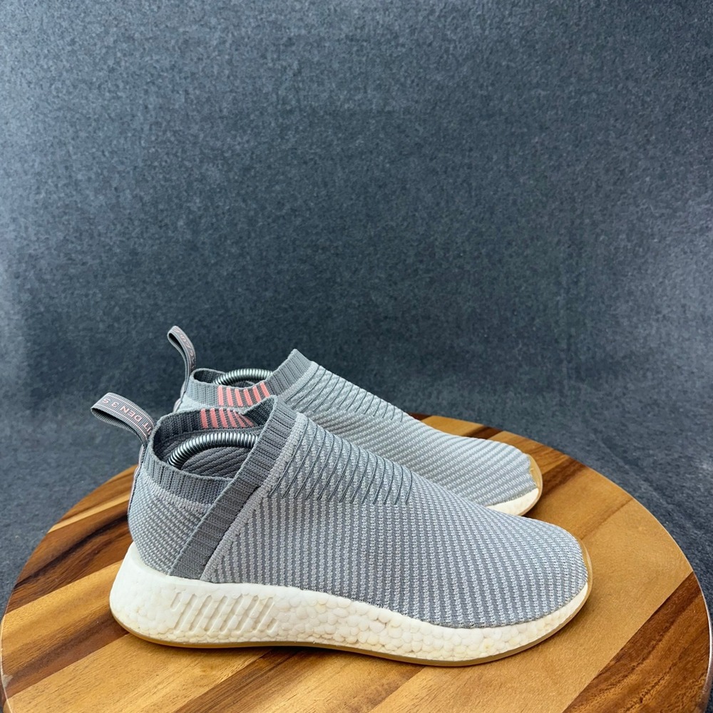 Adidas NMD CS2 Primeknit Grey Pink Gum Womens Running Shoes Size 10 DB2773